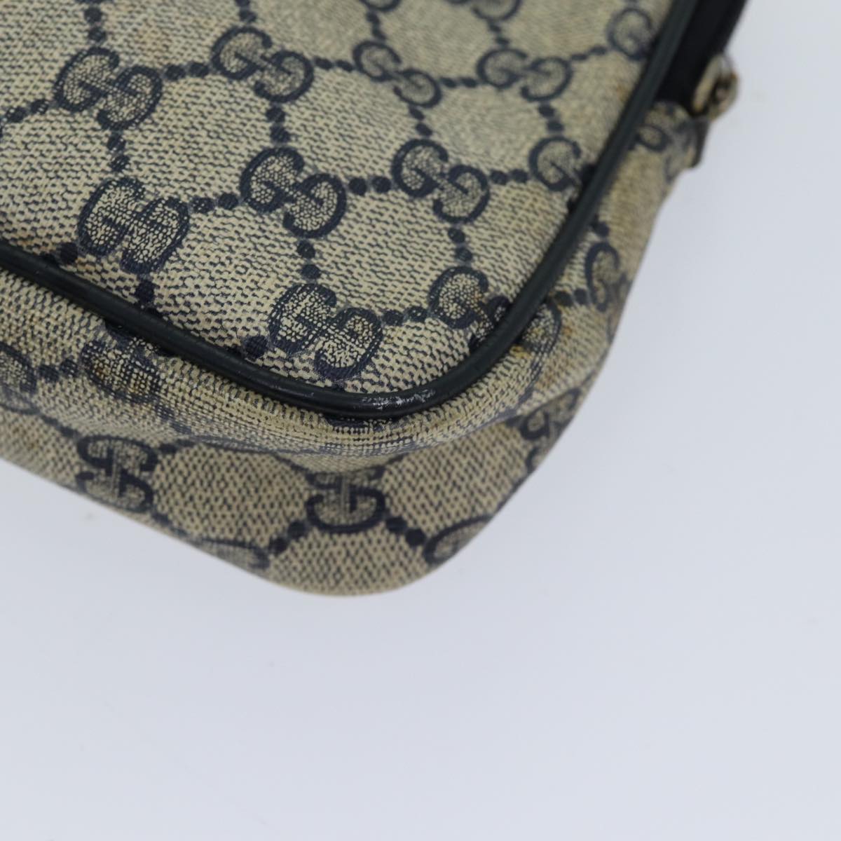 GUCCI GG Supreme Shoulder Bag PVC Navy 97 02 068 71425