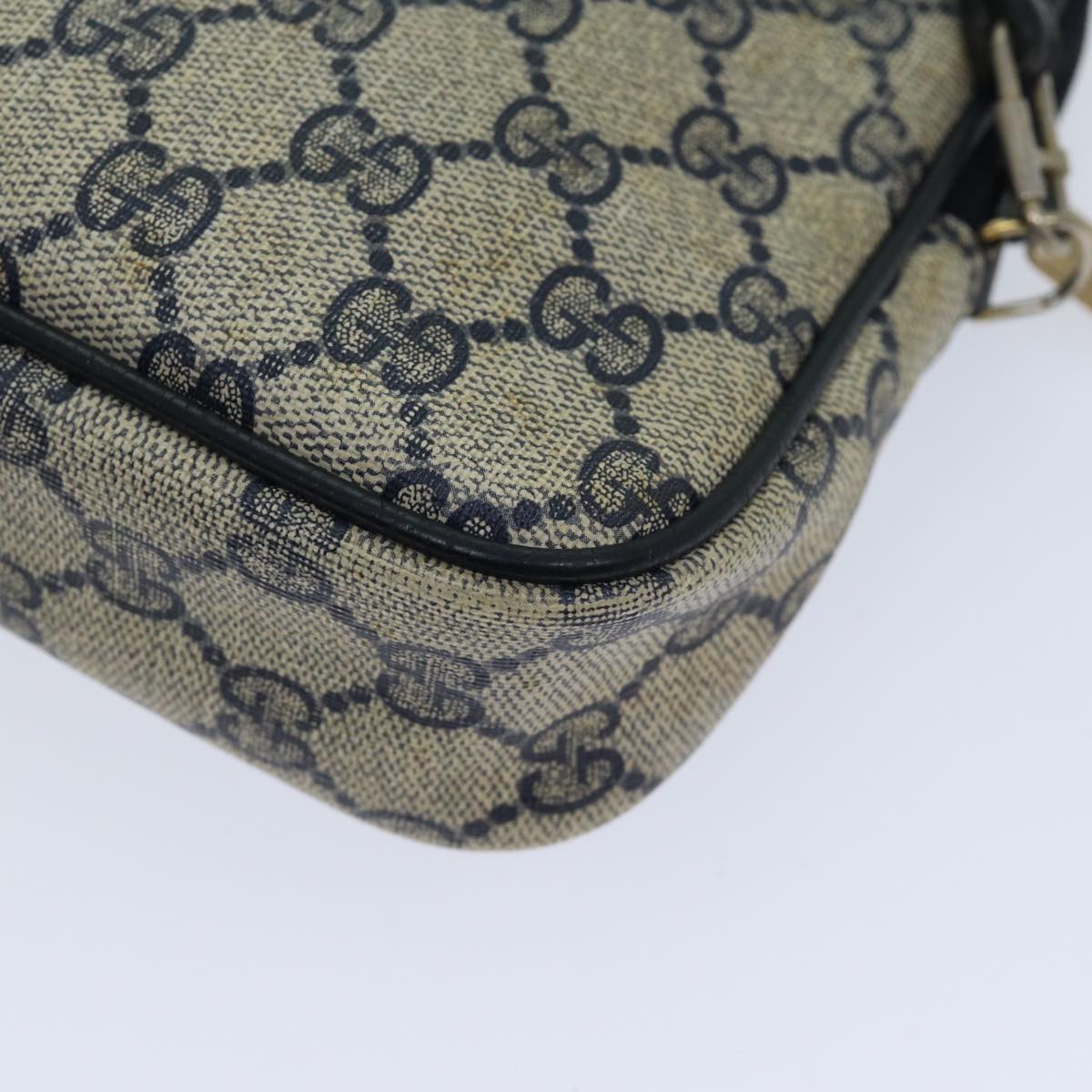 GUCCI GG Supreme Shoulder Bag PVC Navy 97 02 068 71425