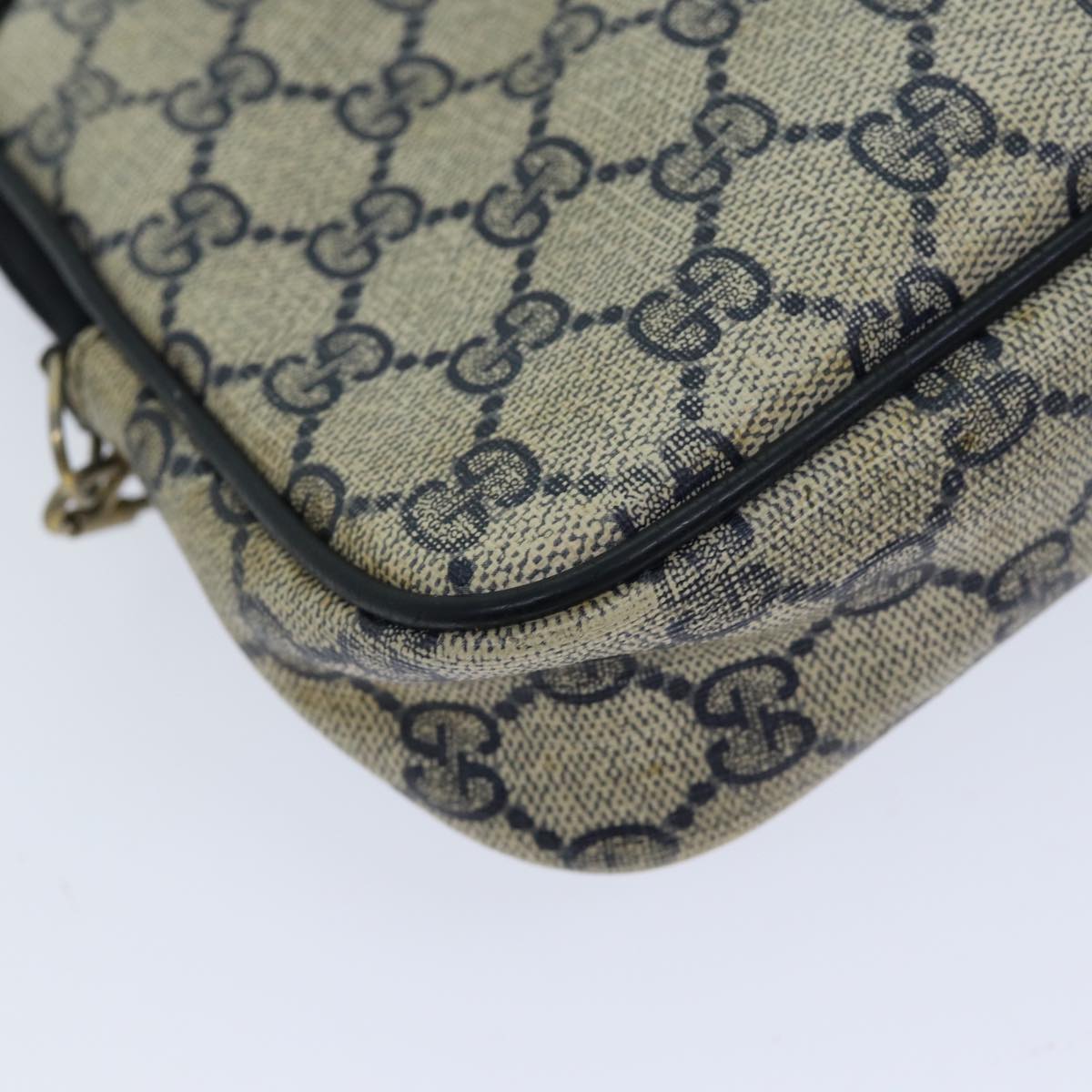 GUCCI GG Supreme Shoulder Bag PVC Navy 97 02 068 71425