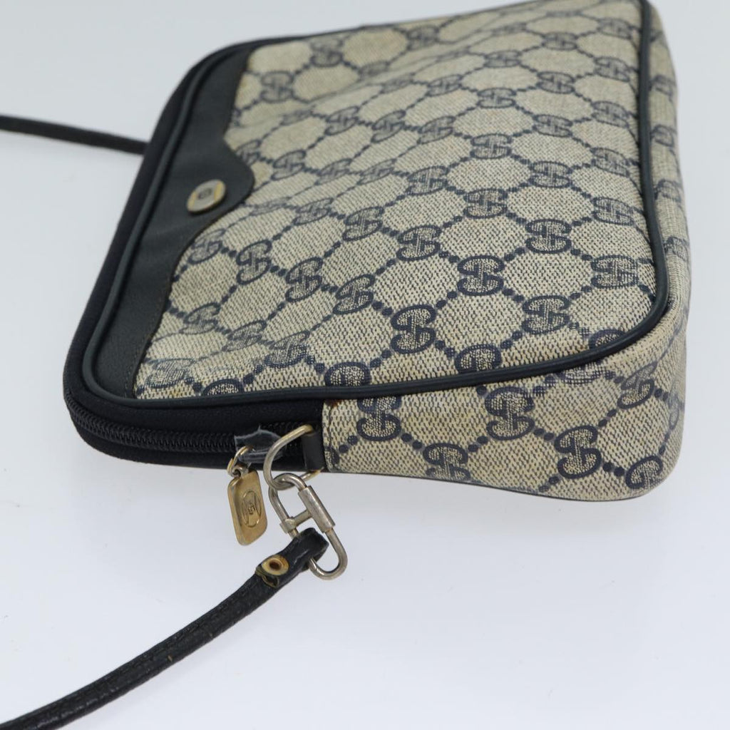 GUCCI GG Supreme Shoulder Bag PVC Navy 97 02 068 71425