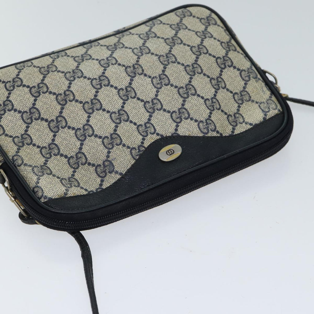 GUCCI GG Supreme Shoulder Bag PVC Navy 97 02 068 71425