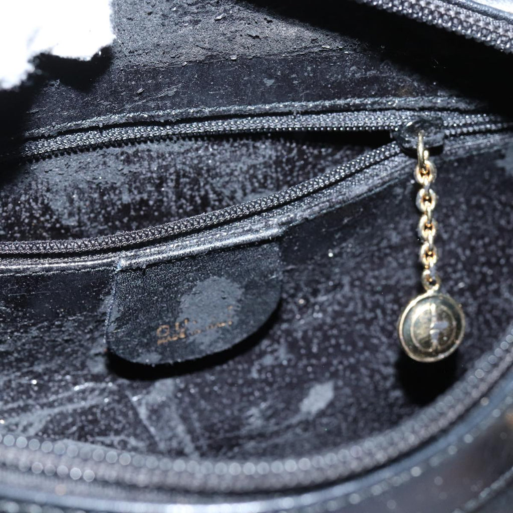 GUCCI Bamboo Hand Bag Leather 2way Black 000 122 0294 71505