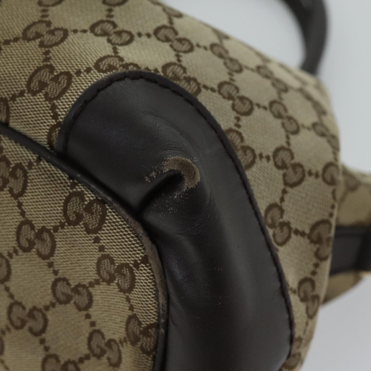 GUCCI GG Canvas Hand Bag Beige 247902 71513