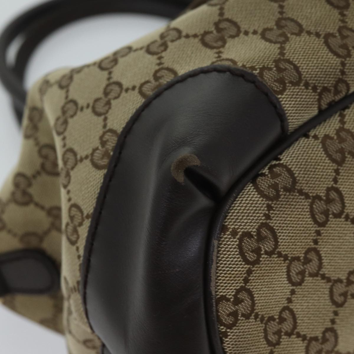GUCCI GG Canvas Hand Bag Beige 247902 71513