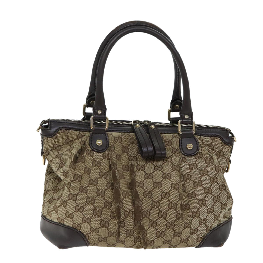 GUCCI GG Canvas Hand Bag Beige 247902 71513