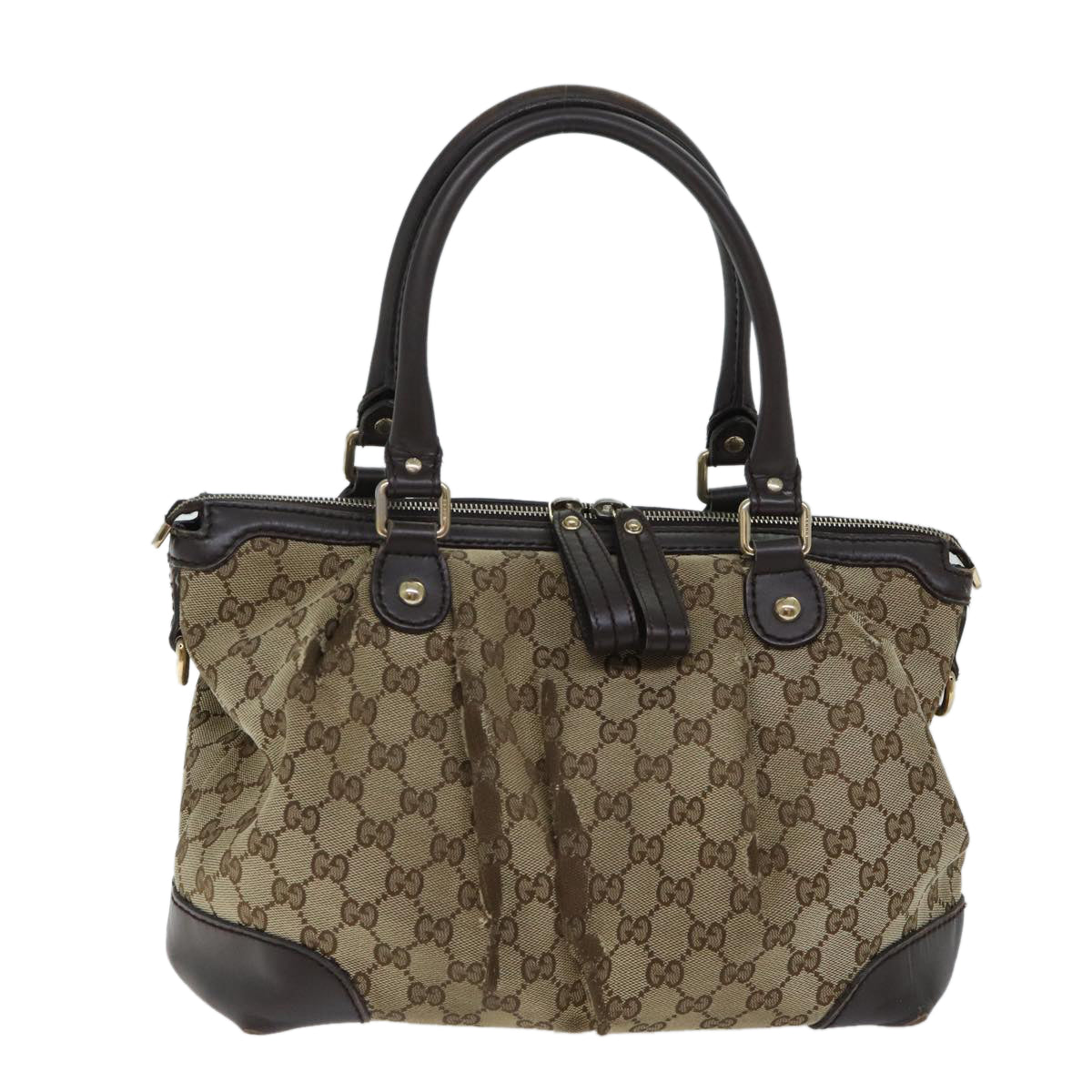 GUCCI GG Canvas Hand Bag Beige 247902 71513