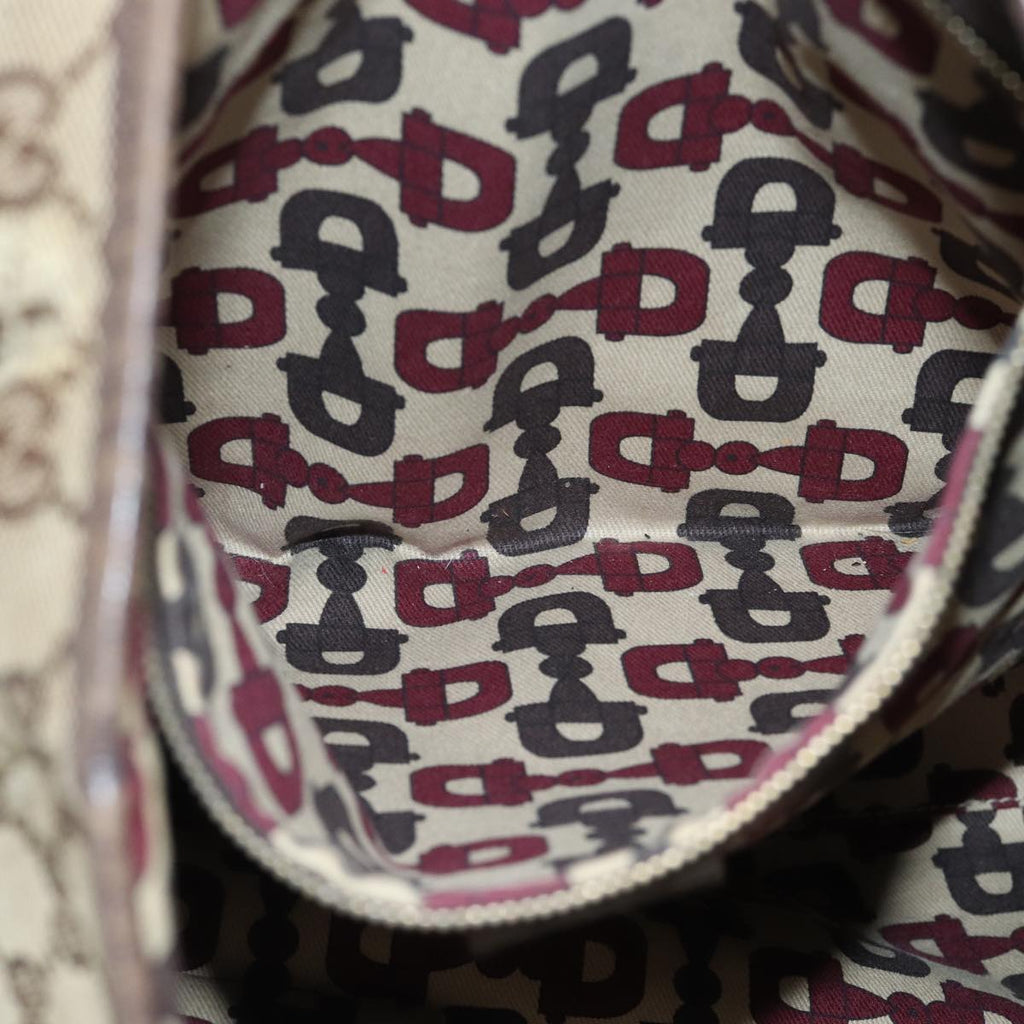 GUCCI GG Canvas Web Sherry Line Hand Bag Beige Red Green 162899 71515