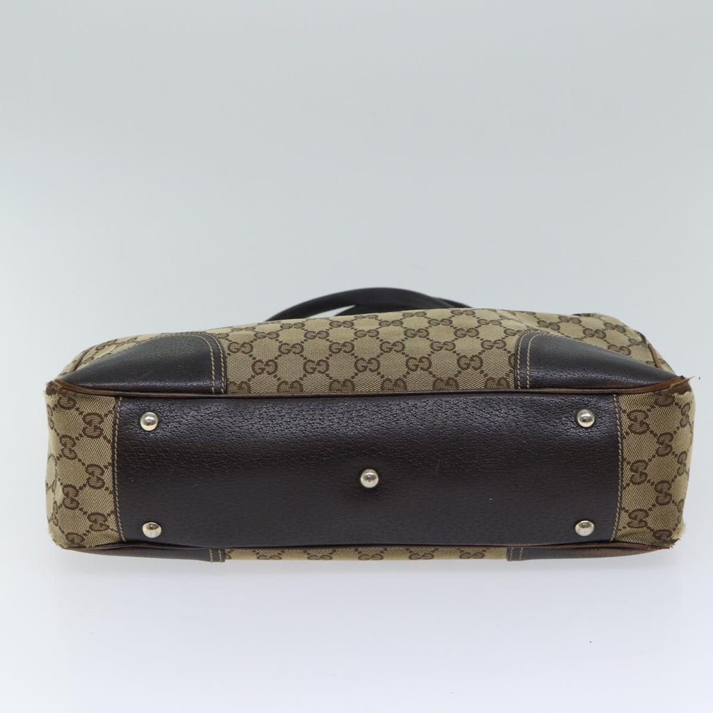 GUCCI GG Canvas Web Sherry Line Tote Bag Beige Red Green 163805 71522