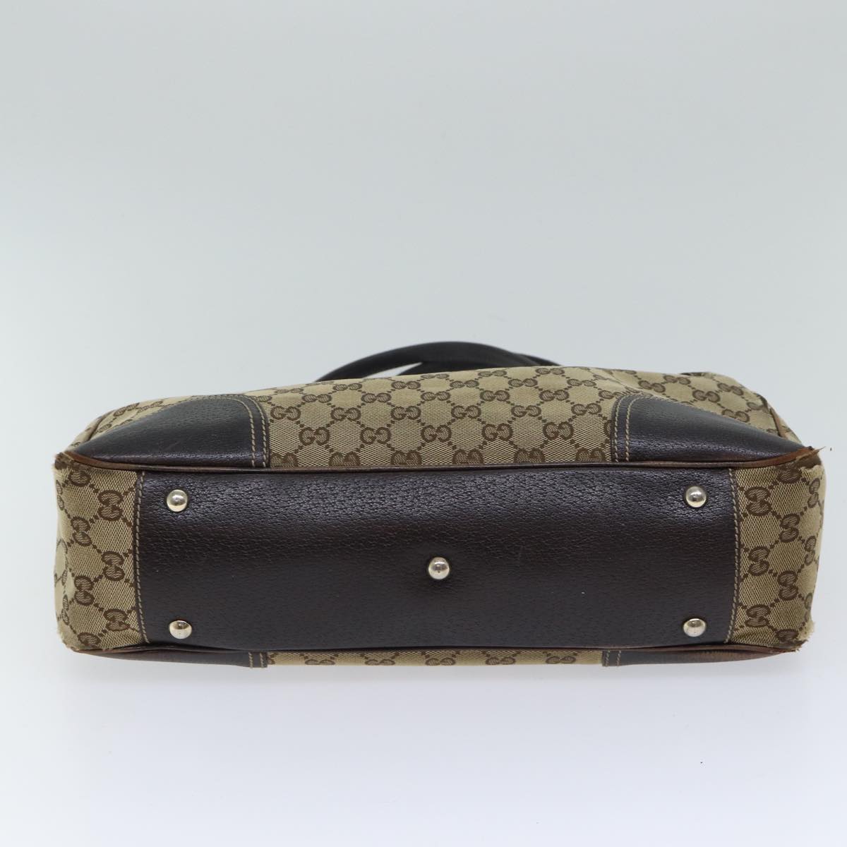 GUCCI GG Canvas Web Sherry Line Tote Bag Beige Red Green 163805 71522