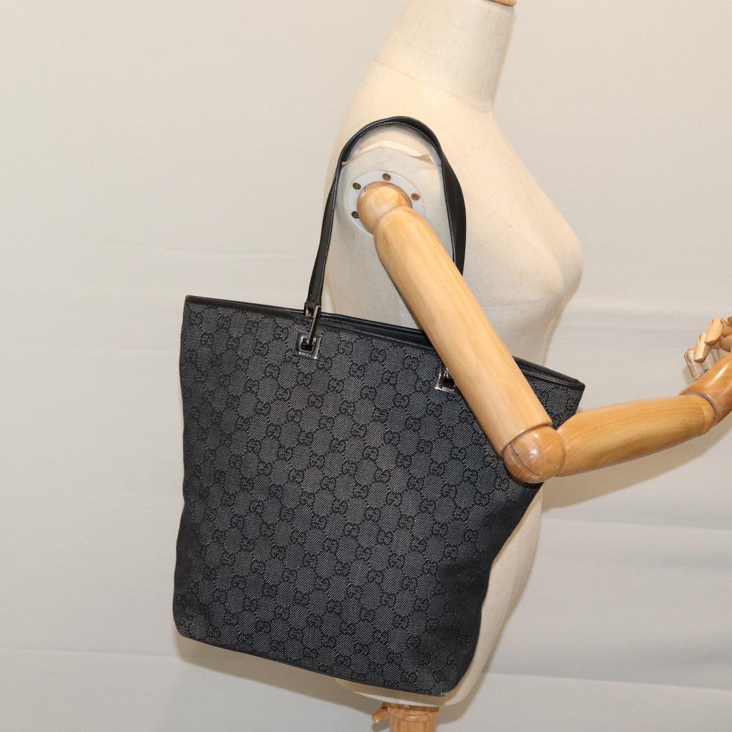 GUCCI GG Canvas Tote Bag Gray 31243 71523