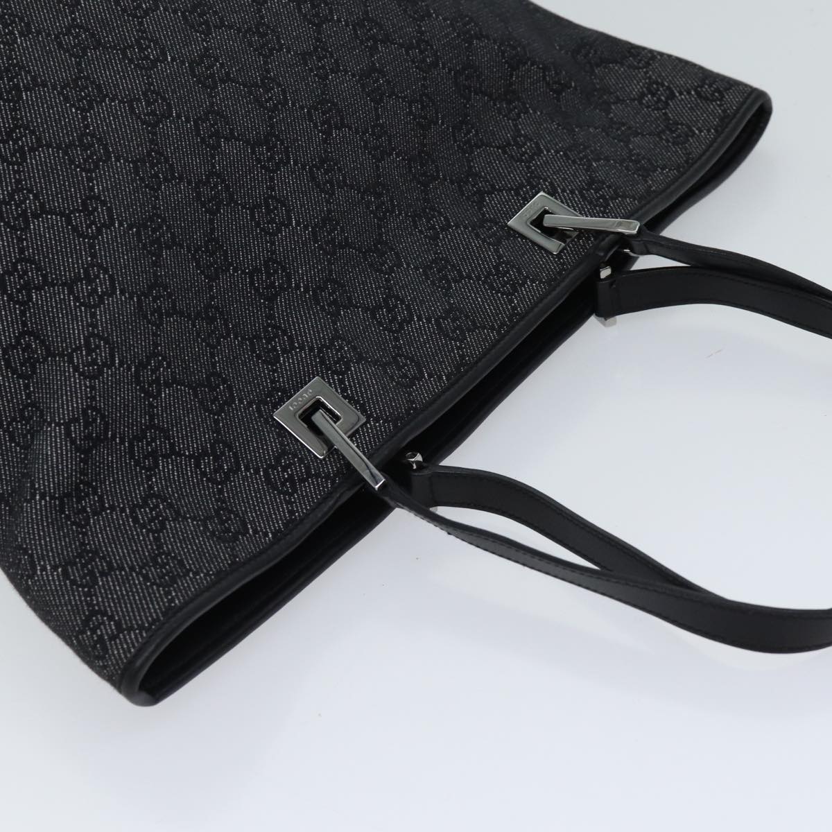 GUCCI GG Canvas Tote Bag Gray 31243 71523