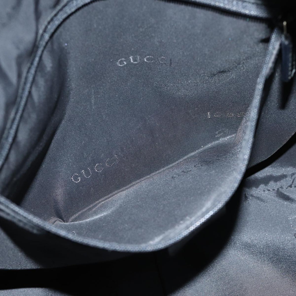 GUCCI Bamboo Shoulder Bag Nylon 2way Black 001 1577 1781 71530