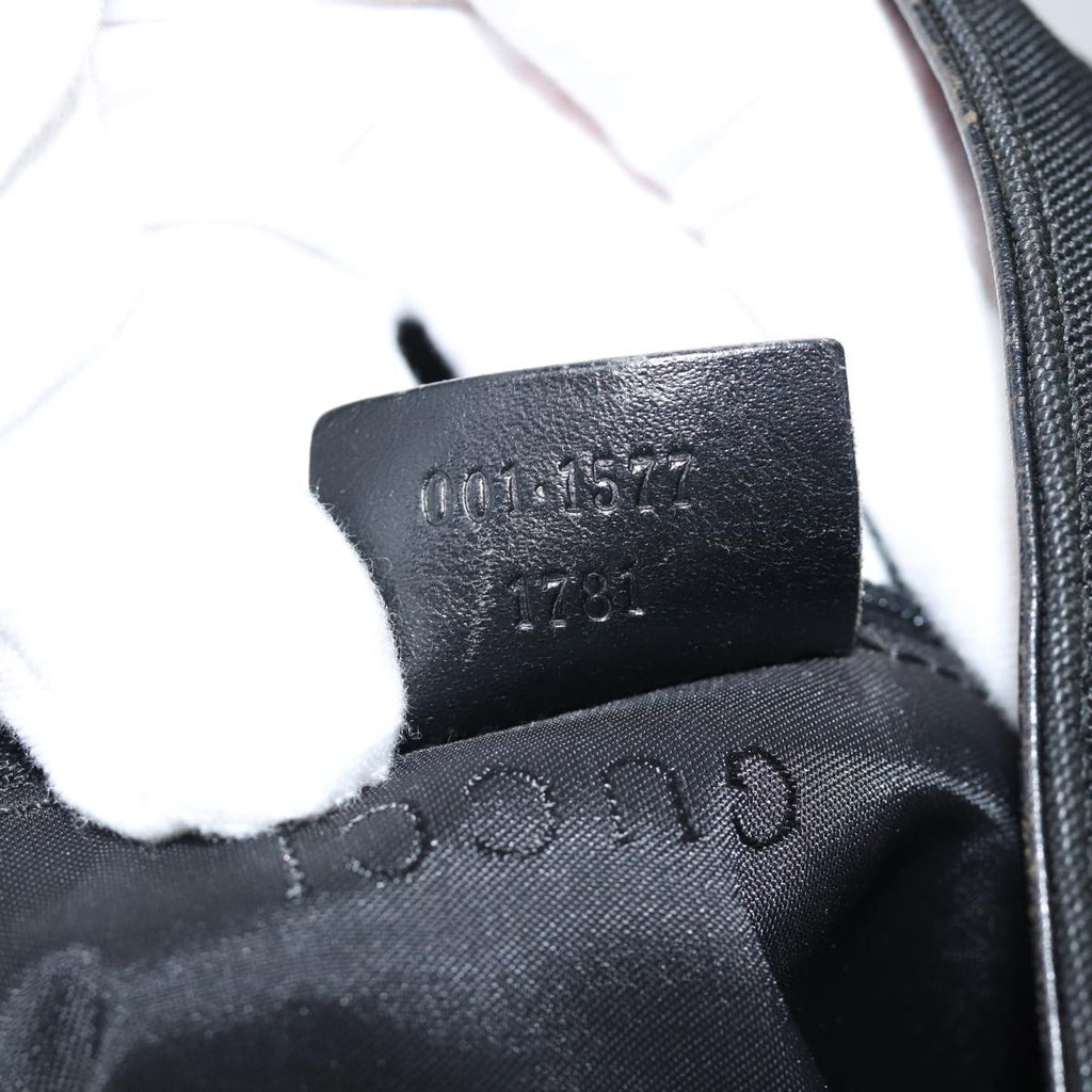 GUCCI Bamboo Shoulder Bag Nylon 2way Black 001 1577 1781 71530