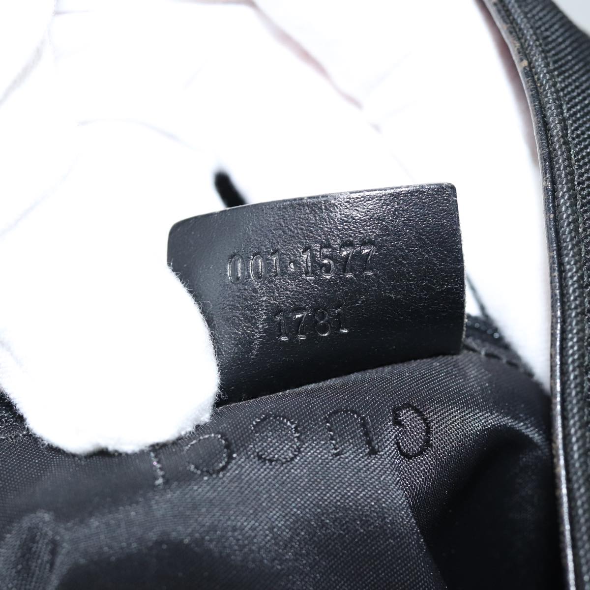 GUCCI Bamboo Shoulder Bag Nylon 2way Black 001 1577 1781 71530