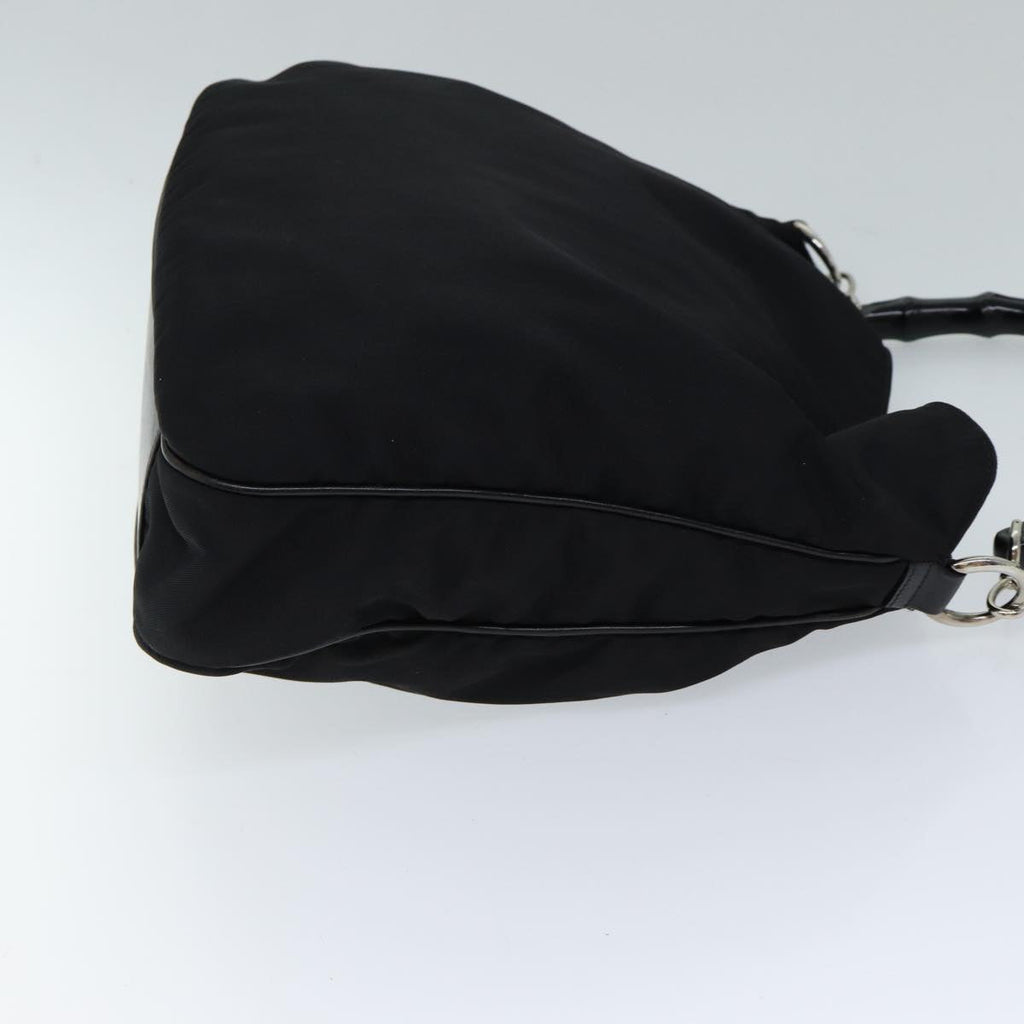 GUCCI Bamboo Shoulder Bag Nylon 2way Black 001 1577 1781 71530