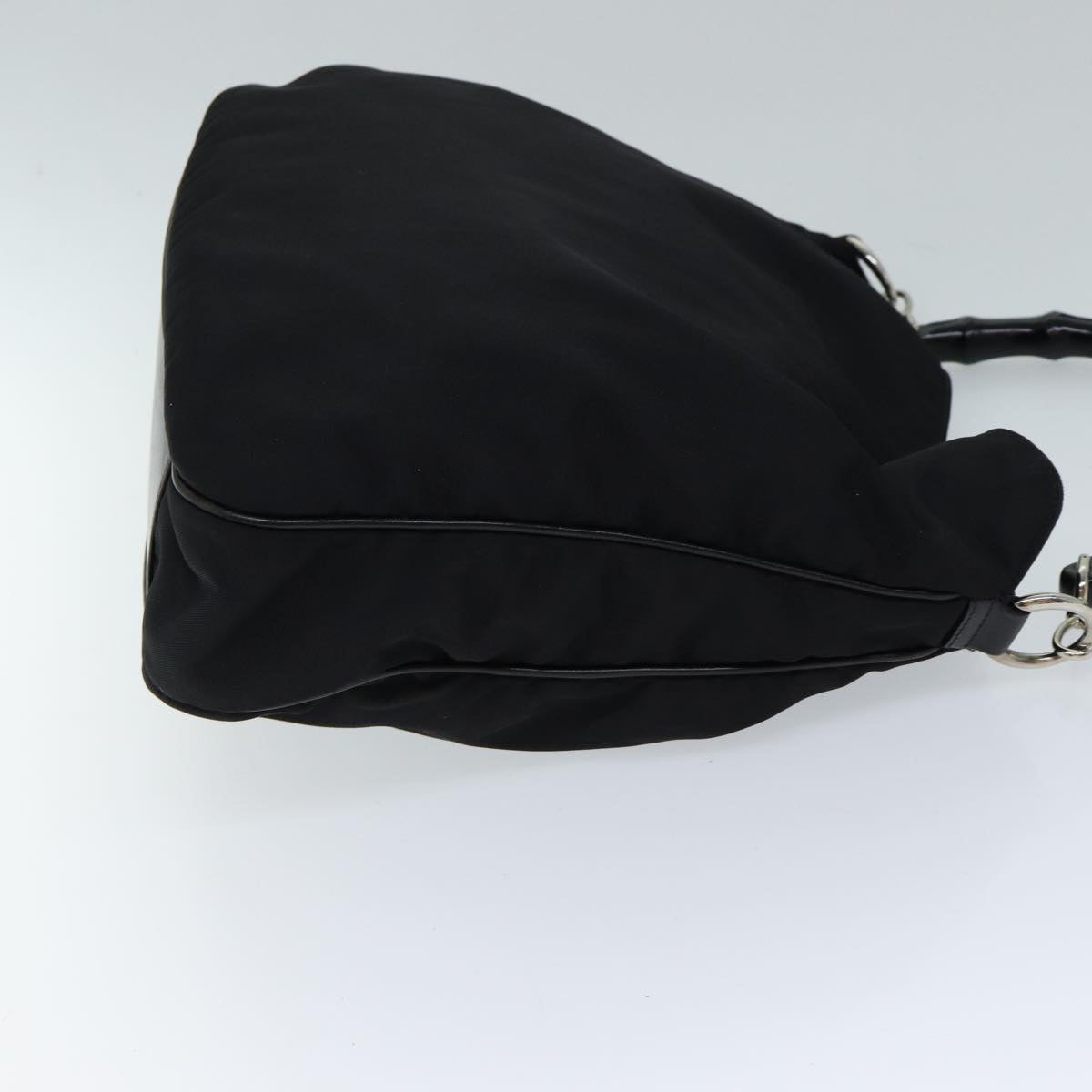 GUCCI Bamboo Shoulder Bag Nylon 2way Black 001 1577 1781 71530