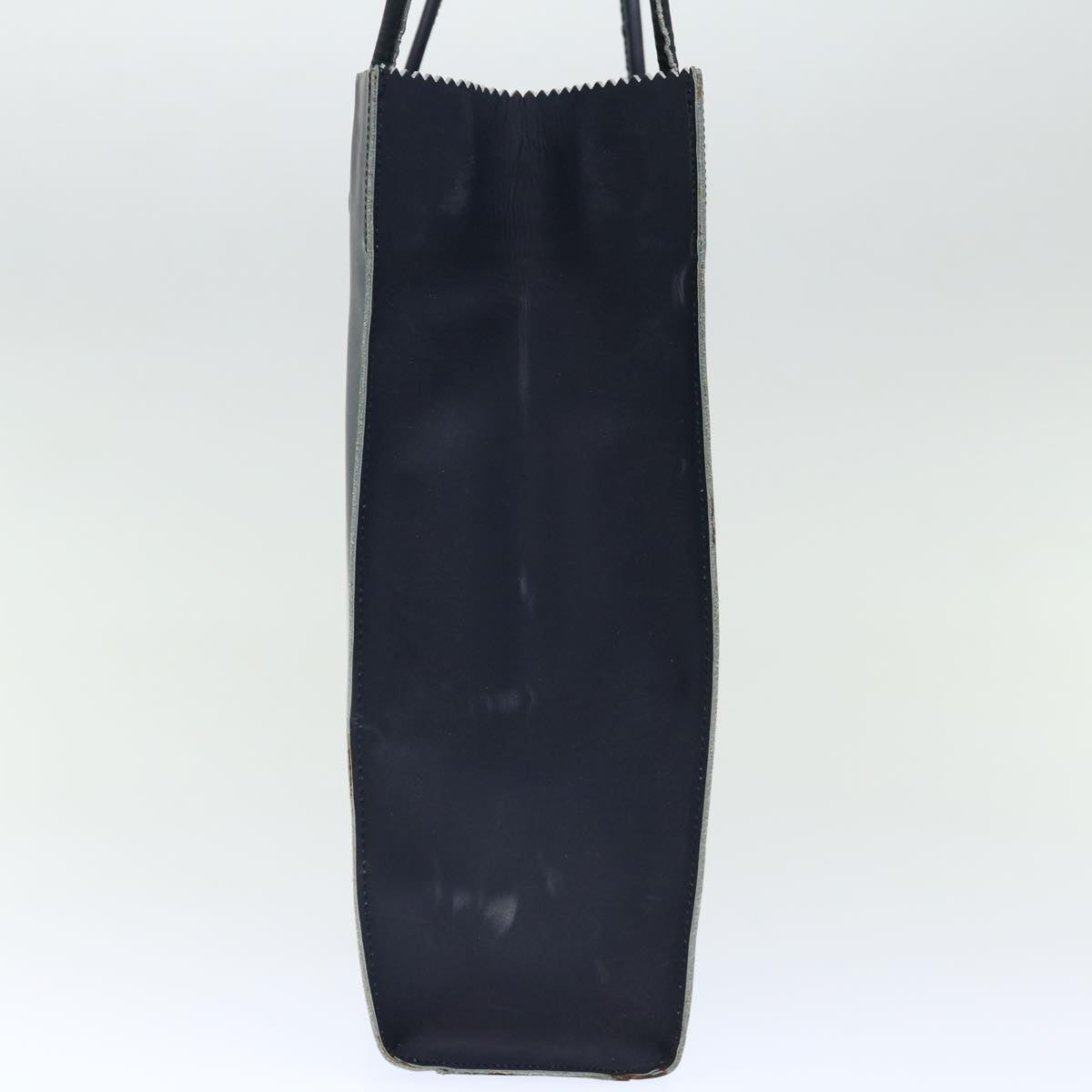 CHANEL Hand Bag Enamel Navy CC 71573