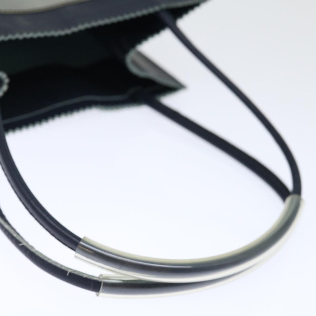 CHANEL Hand Bag Enamel Navy CC 71573