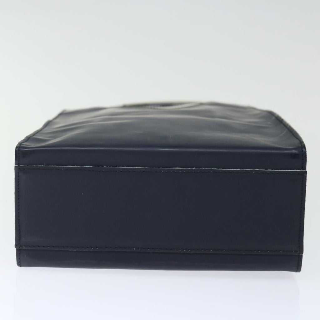 CHANEL Hand Bag Enamel Navy CC 71573