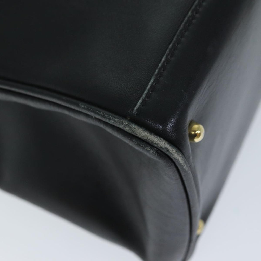 GUCCI Bamboo Shoulder Bag Leather 2way Black 71587