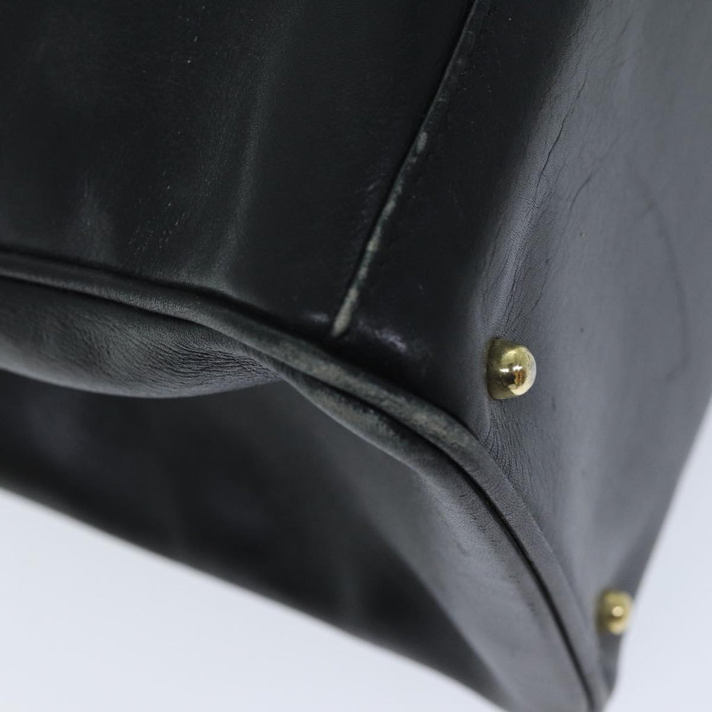 GUCCI Bamboo Shoulder Bag Leather 2way Black 71587