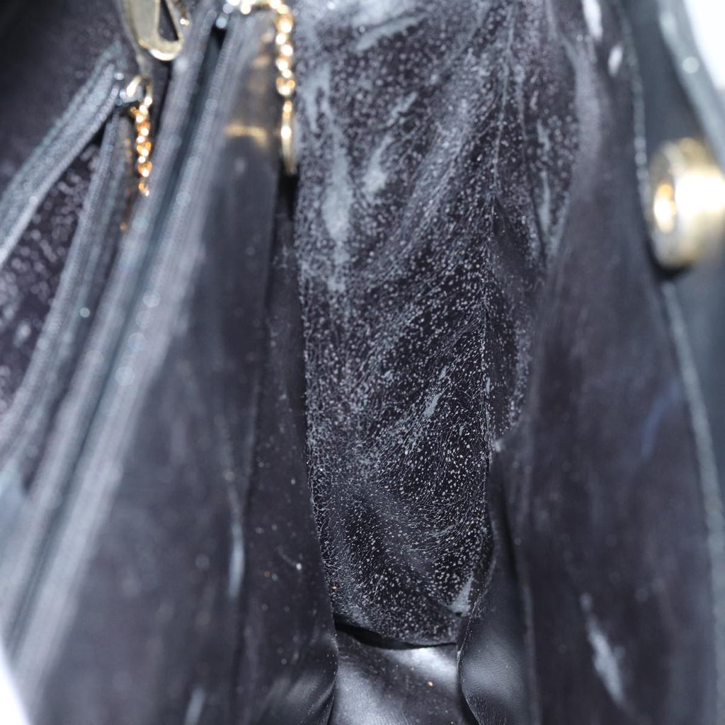 GUCCI Bamboo Shoulder Bag Leather 2way Black 71587