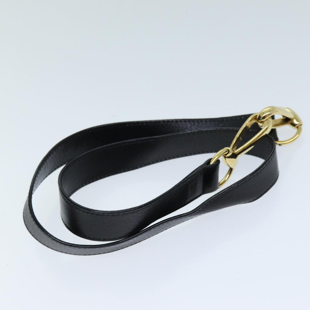 GUCCI Bamboo Shoulder Bag Leather 2way Black 71587