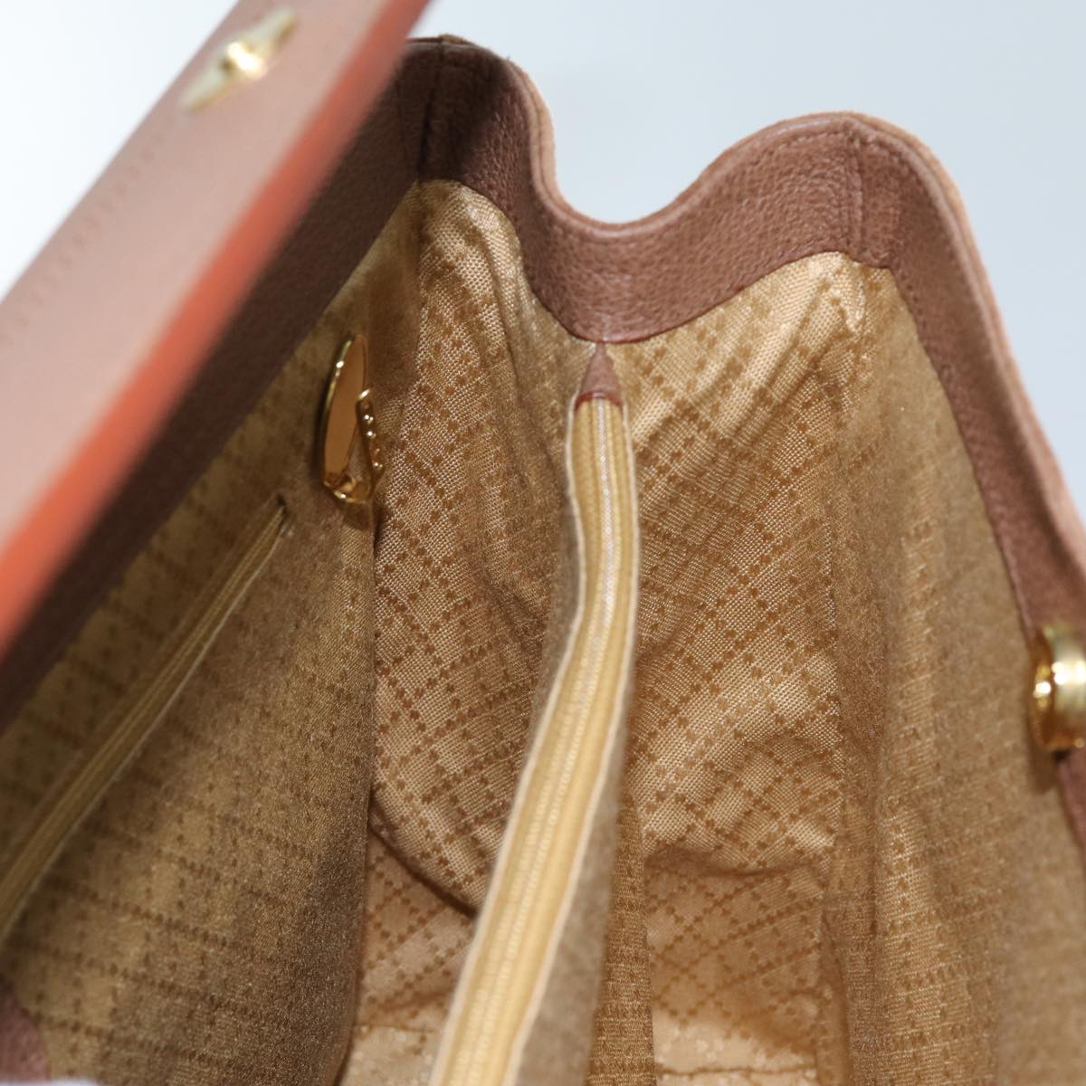 GUCCI Bamboo Hand Bag Suede 2way Brown 002 123 0322 71588
