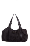 Fendi Black Fabric Zucca Print Shoulder Bag