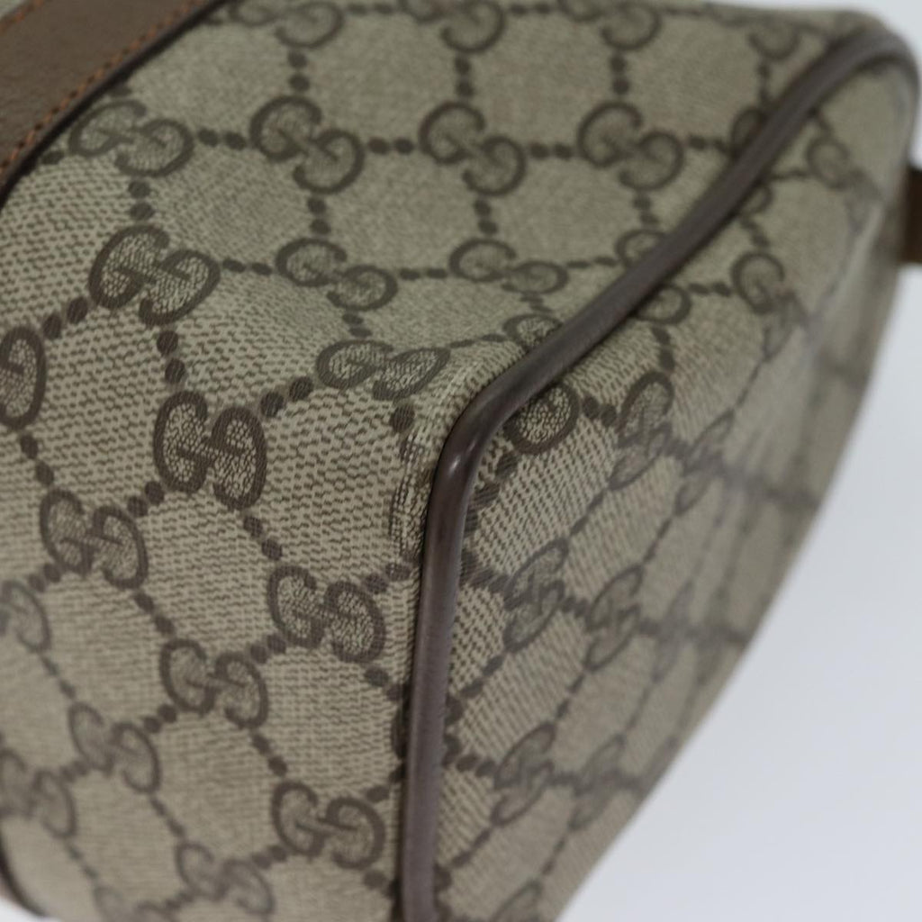 GUCCI GG Supreme Web Sherry Line Hand Bag PVC Beige Red 39 02 006 71780
