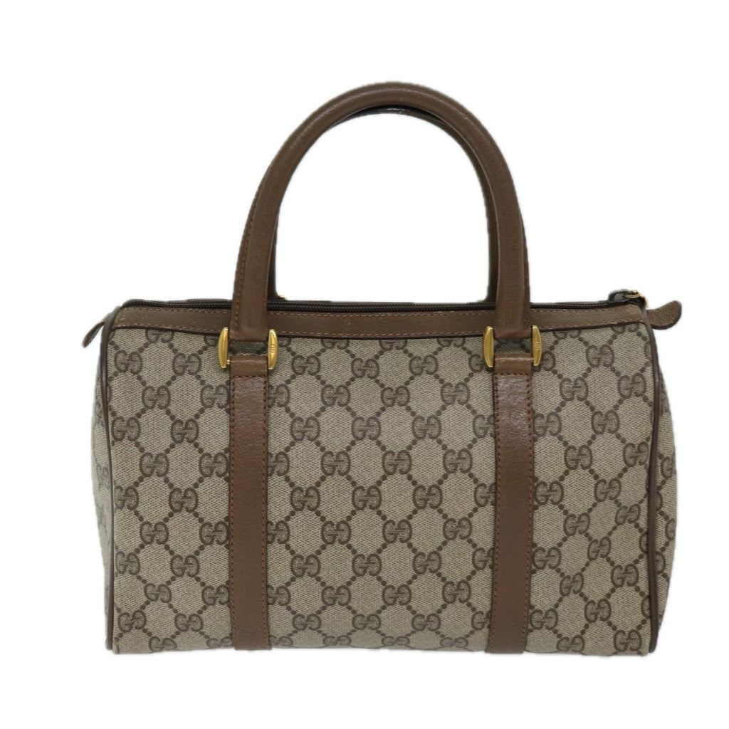 GUCCI GG Supreme Web Sherry Line Hand Bag PVC Beige Red 39 02 006 71780
