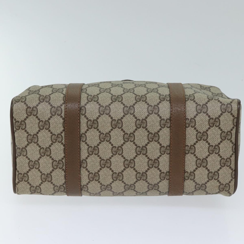 GUCCI GG Supreme Web Sherry Line Hand Bag PVC Beige Red 39 02 006 71780
