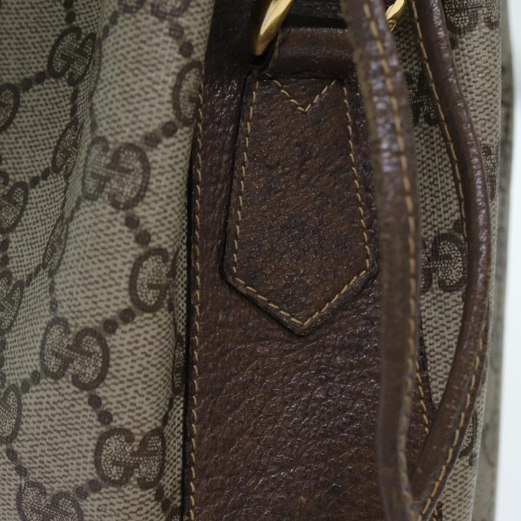 GUCCI GG Supreme Web Sherry Line Shoulder Bag PVC Beige 001 084 0850 71782