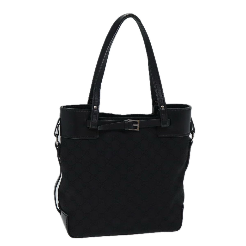 GUCCI GG Canvas Hand Bag Black 107757 71784