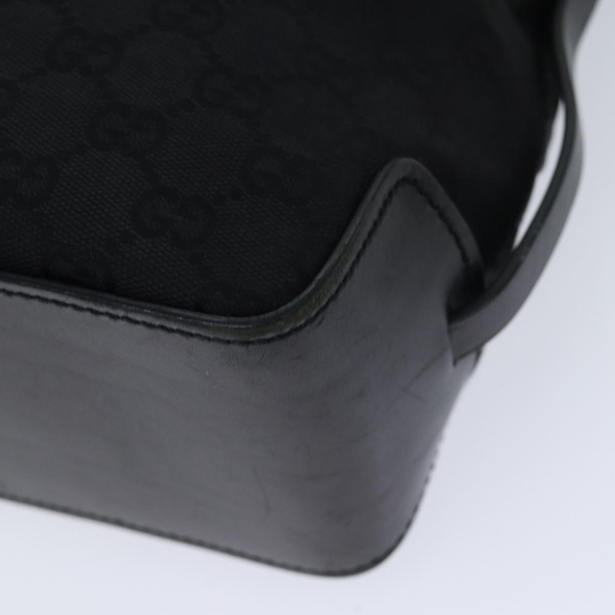 GUCCI GG Canvas Hand Bag Black 107757 71784