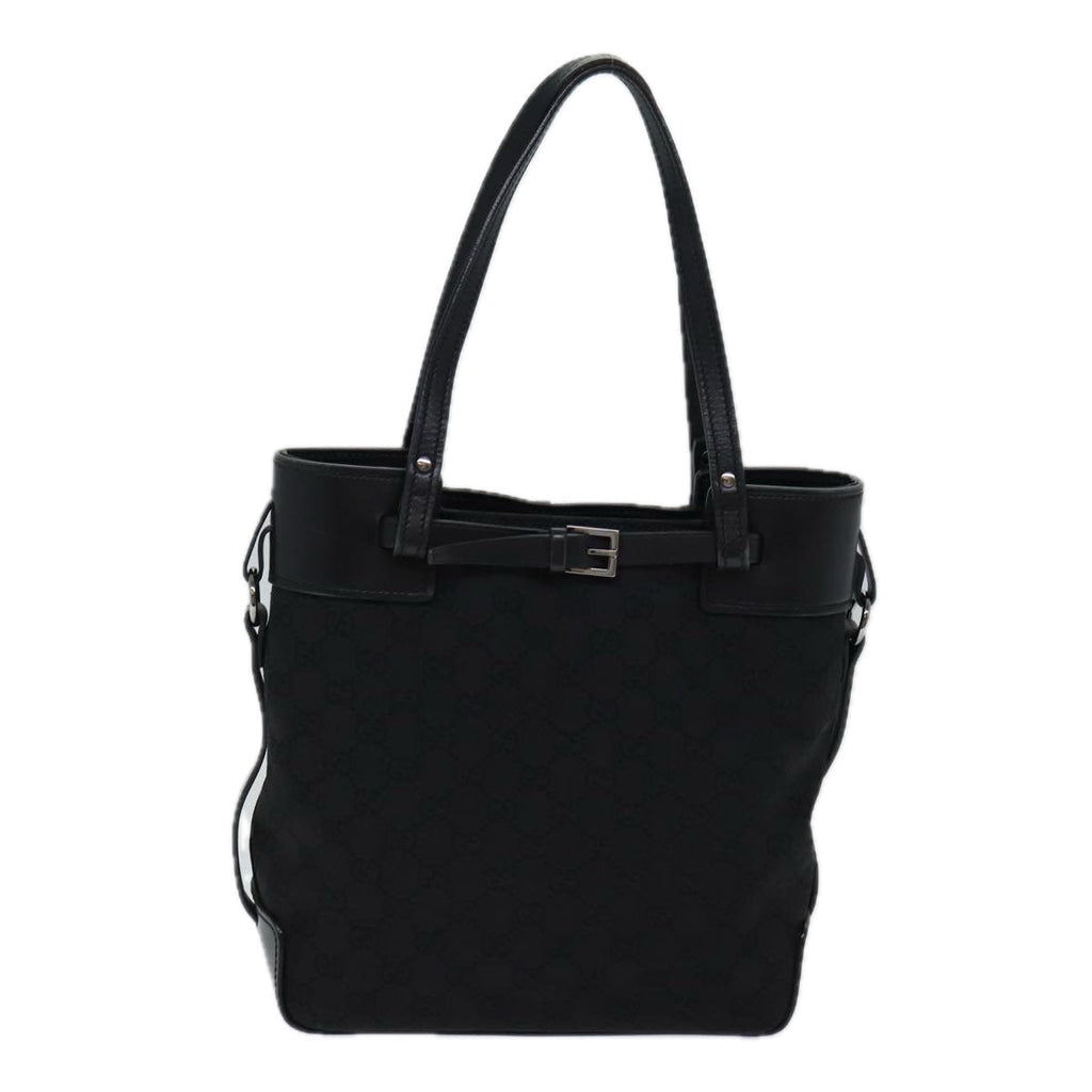 GUCCI GG Canvas Hand Bag Black 107757 71784