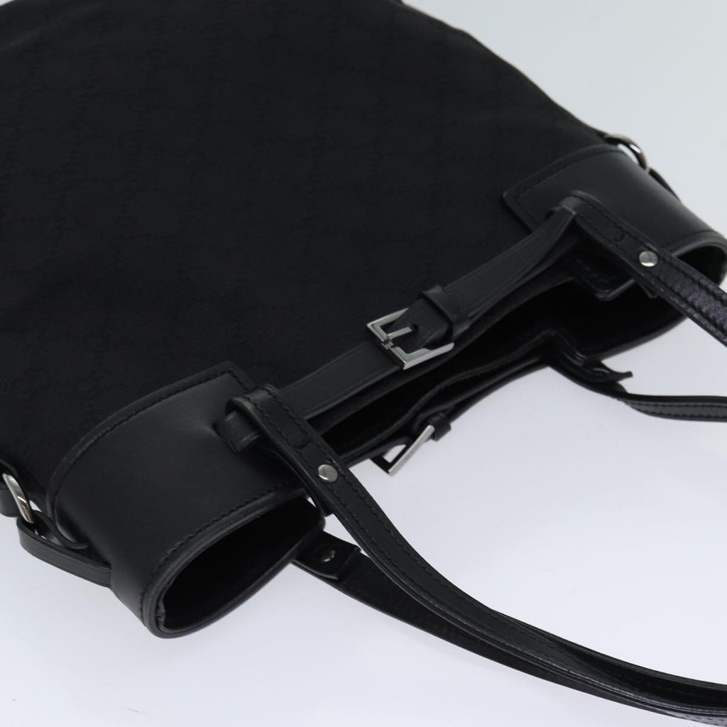 GUCCI GG Canvas Hand Bag Black 107757 71784