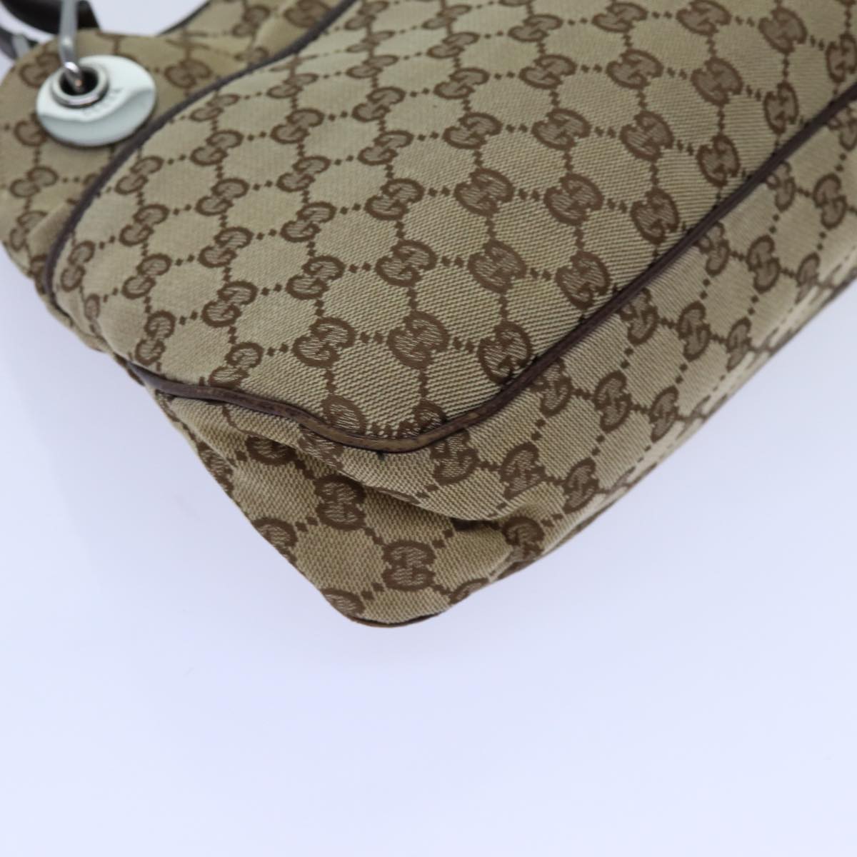 GUCCI GG Canvas Tote Bag Beige 121023 71785