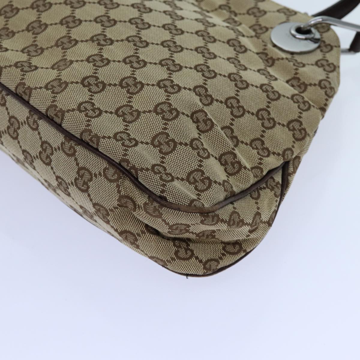 GUCCI GG Canvas Tote Bag Beige 121023 71785