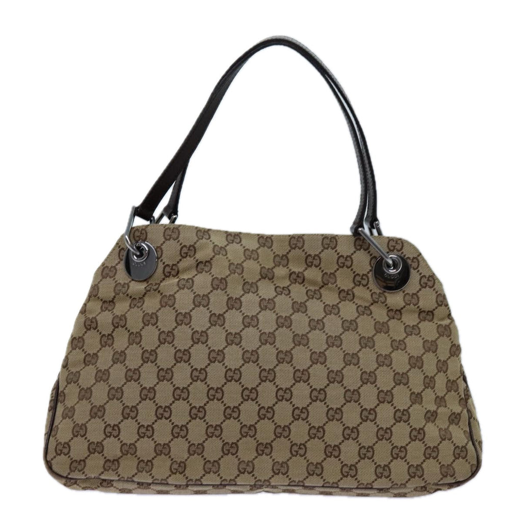 GUCCI GG Canvas Tote Bag Beige 121023 71785