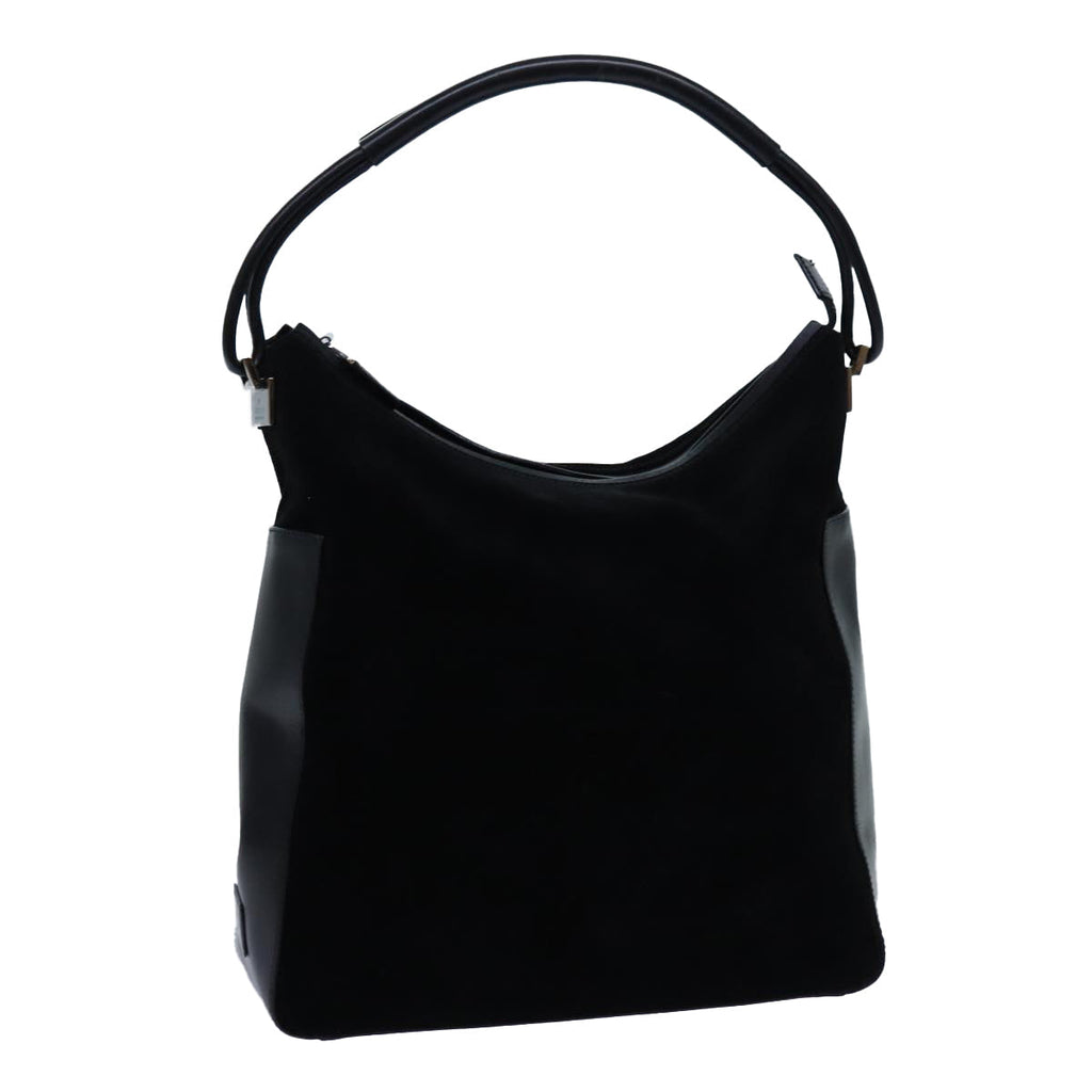 GUCCI Shoulder Bag Suede Black 001 3770 71787