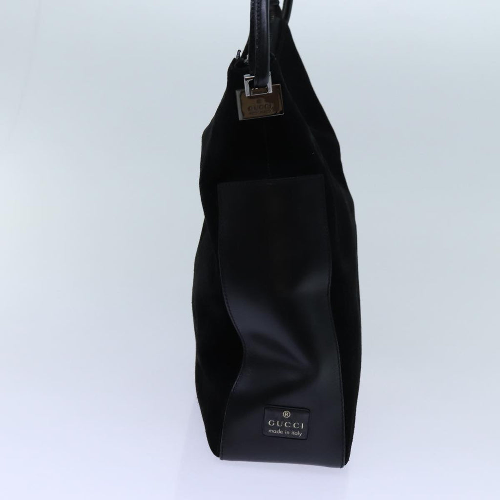GUCCI Shoulder Bag Suede Black 001 3770 71787
