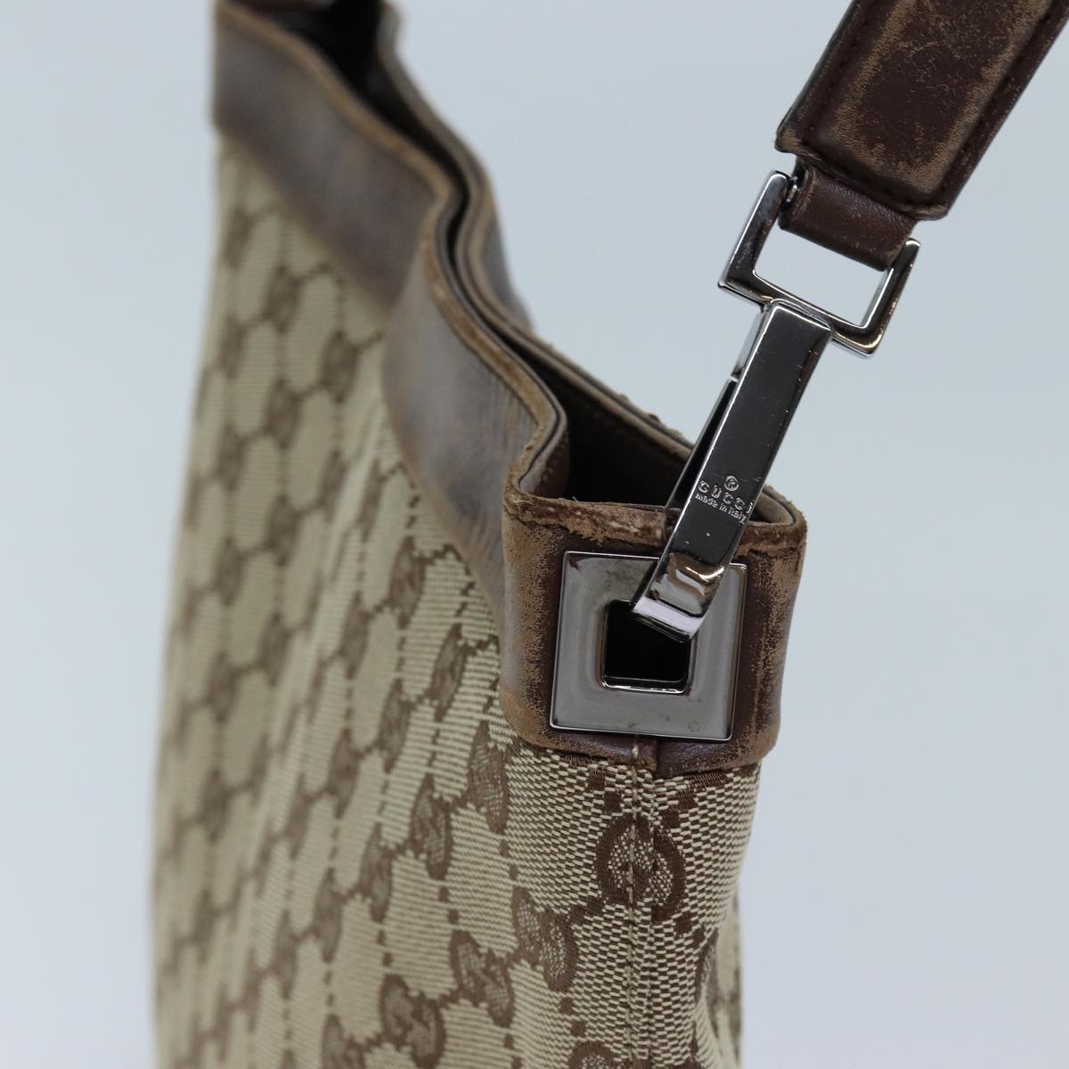 GUCCI GG Canvas Shoulder Bag Beige 33900 71788