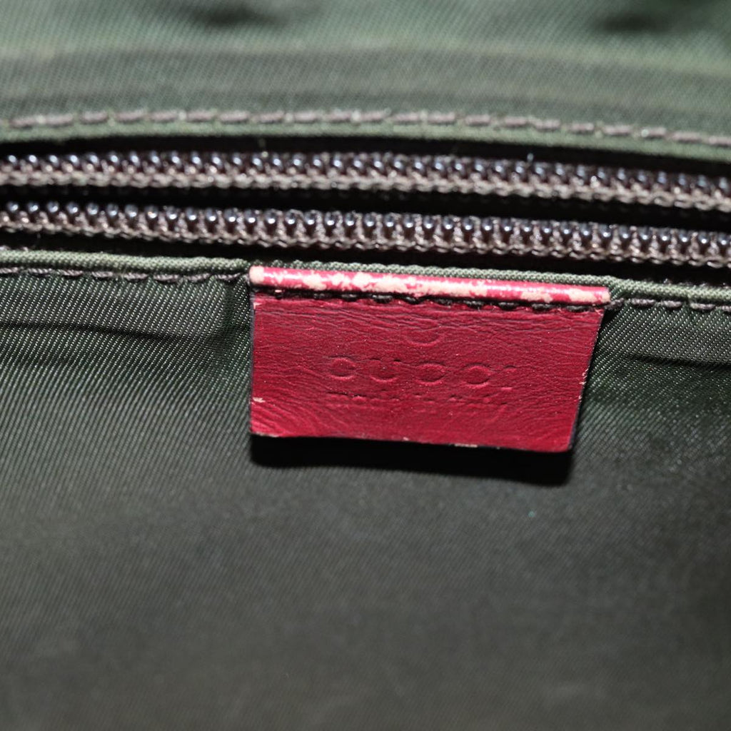 GUCCI GG Canvas Sherry Line Shoulder Bag Beige Red 145857 71790