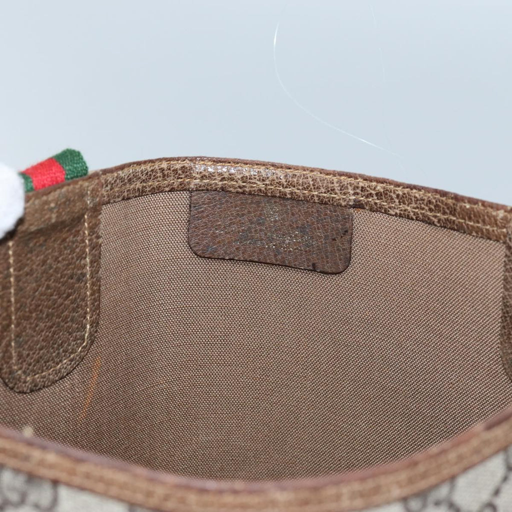 GUCCI GG Supreme Web Sherry Line Tote Bag PVC Beige Red Green 71791