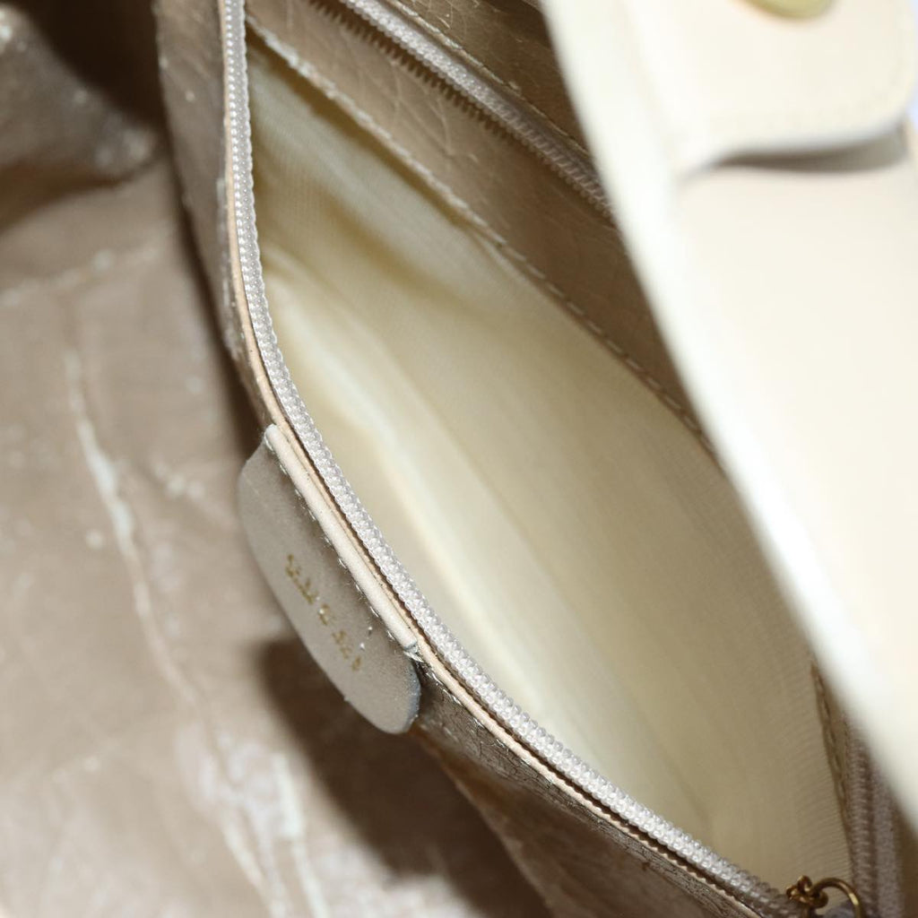 GUCCI Bamboo Hand Bag Leather 2way Beige 000 1364 0316 71795