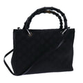 GUCCI Bamboo GG Canvas Hand Bag Nylon 2way Black 002 1016 71796