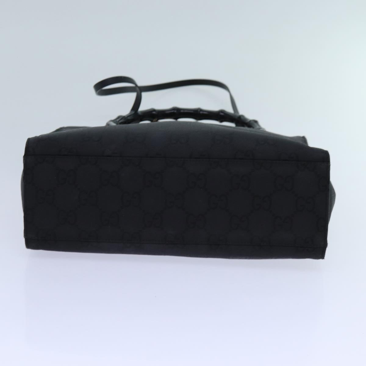 GUCCI Bamboo GG Canvas Hand Bag Nylon 2way Black 002 1016 71796