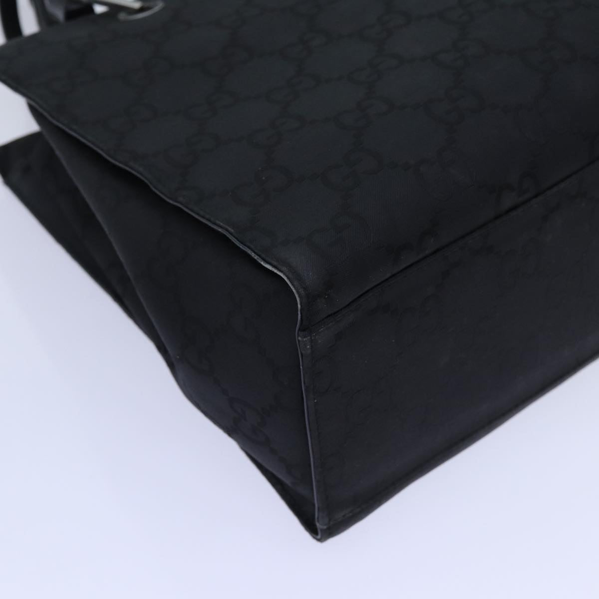 GUCCI Bamboo GG Canvas Hand Bag Nylon 2way Black 002 1016 71796