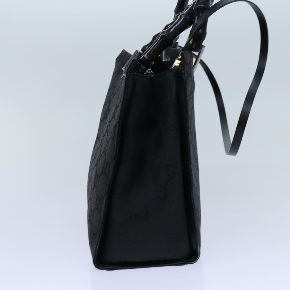 GUCCI Bamboo GG Canvas Hand Bag Nylon 2way Black 002 1016 71796